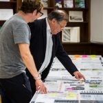 John Worthington at a DEGW archive display