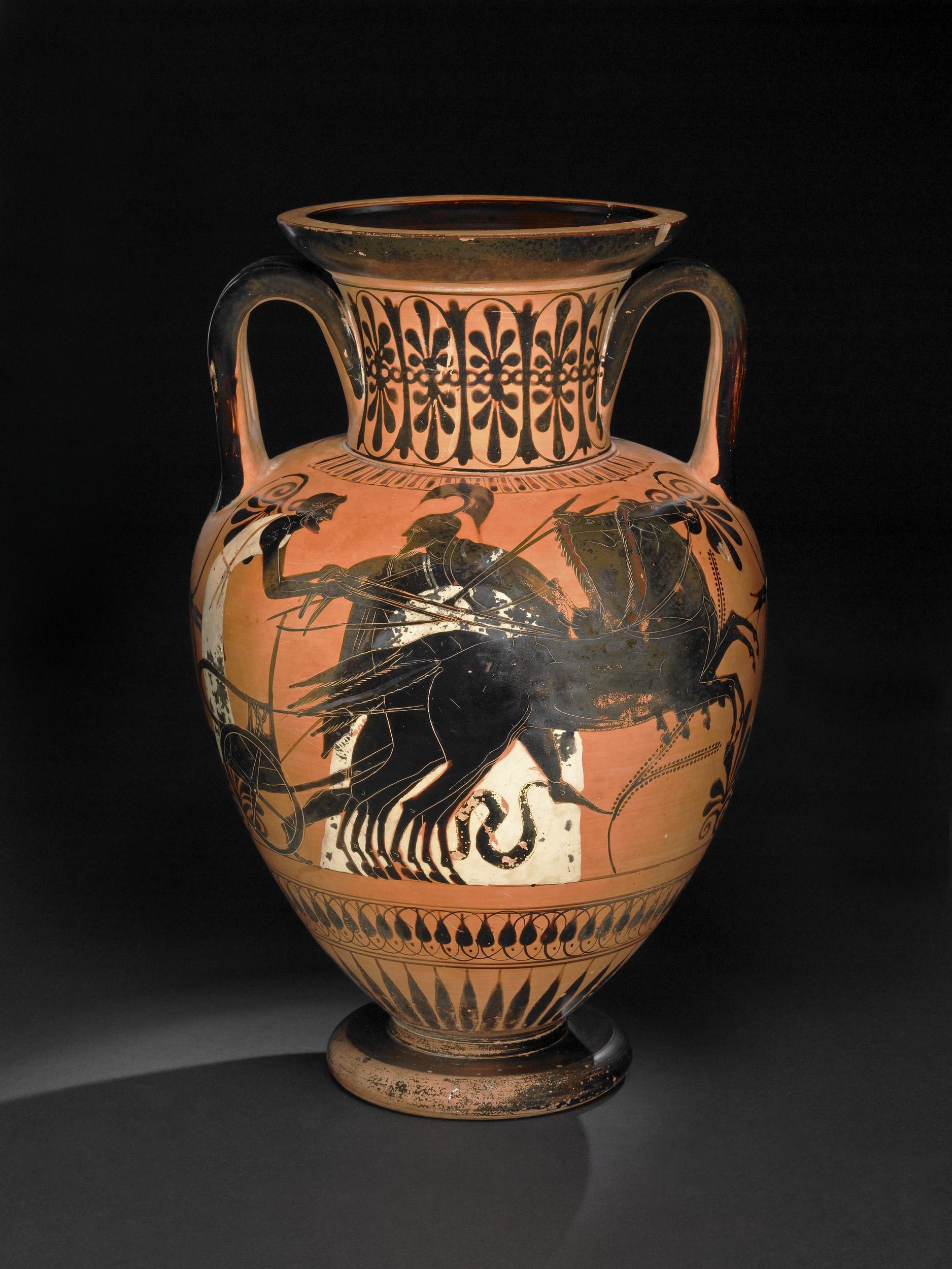 Achilles drags Hektor's body