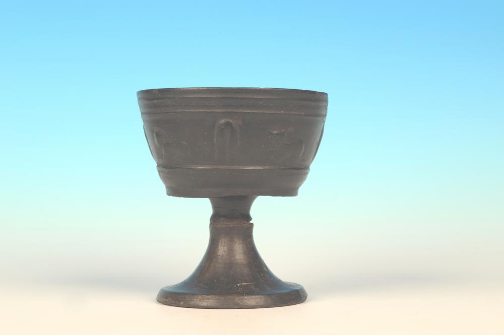 8 Late 6th-century BC bucchero pesante chalice